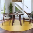thumbnail image 4 of Yellow Ombre 8ft Round Rug, Farmhouse Yellow Gradient Modern Art Non-Skid Rubber Backing Large Area Rugs - Living Room Bedroom Home Office, Indoor Floor Mat Carpets Washable Rug, 4 of 9
