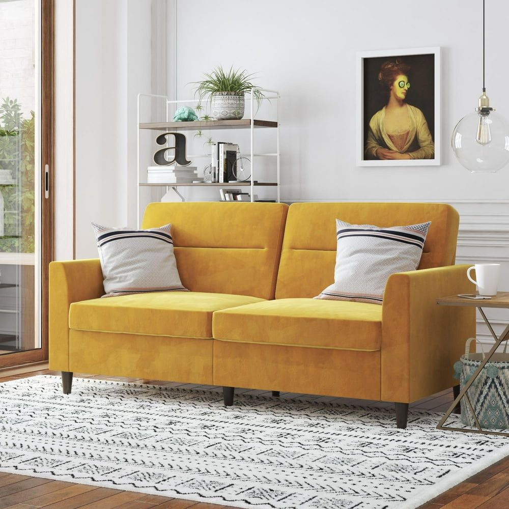 Novogratz Concord Sofa, Small Space Living Room 3 Seater, Pocket Coil