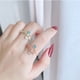 thumbnail image 5 of Qarigey Anillo abierto para mujer, nudillo de cristal estético Vintage, regalo de joyería de moda Ropa, zapatos y accesorios Miscelánea Roségold Qarigey AP010850-01, 5 of 6