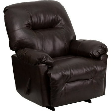 - Flash Furniture Contemporary Bentley Brown Leather Chaise Rocker Recliner