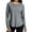 Dark Gray, variant on OIOLOYJM Women's Lightweight Long Sleeve T-Shirt Buttery Soft Loose Curved Hem Breathable Workout Yoga Tops Summer Basic Crewneck Athletic Running Shirts Black XL