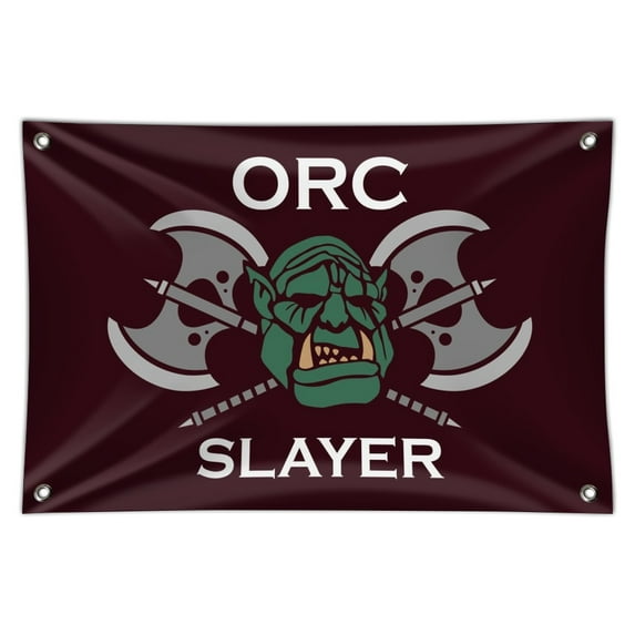 Orc Slayer Fantasy Games RPG Axe Home Business Office Sign