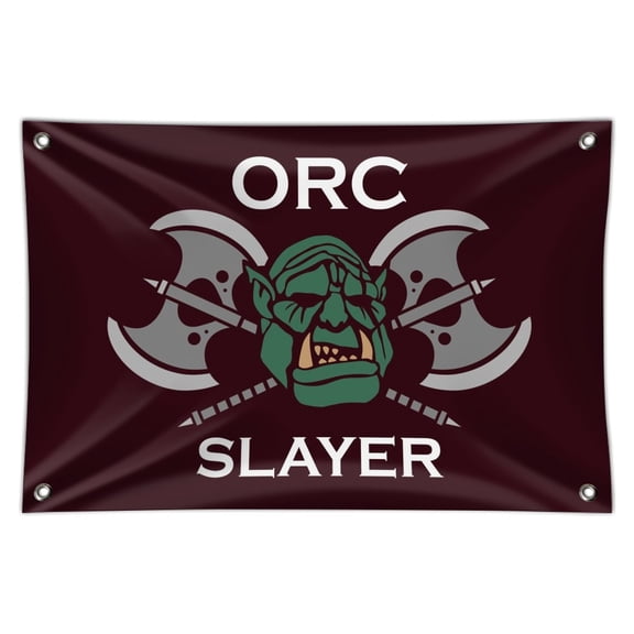 Orc Slayer Fantasy Games RPG Axe Home Business Office Sign