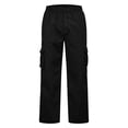 thumbnail image 4 of WAENQINLA Men's Elastic Drawstring Waist Straight Leg Cargo Pants Outdoor Hiking Fitness Casual Long Trousers with Multi-Pockets M-3XL, 4 of 9