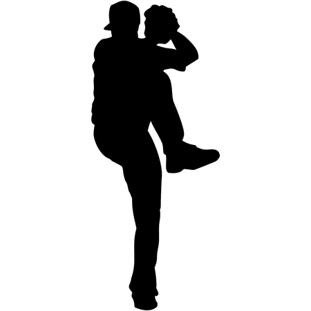 SP12517 Baseball Pitcher Silhouette Cardboard Cutout Standee Standup