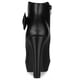 thumbnail image 4 of Botines de tacón alto grueso con plataforma y decoración de lazo para mujer Negro 40, 4 of 7