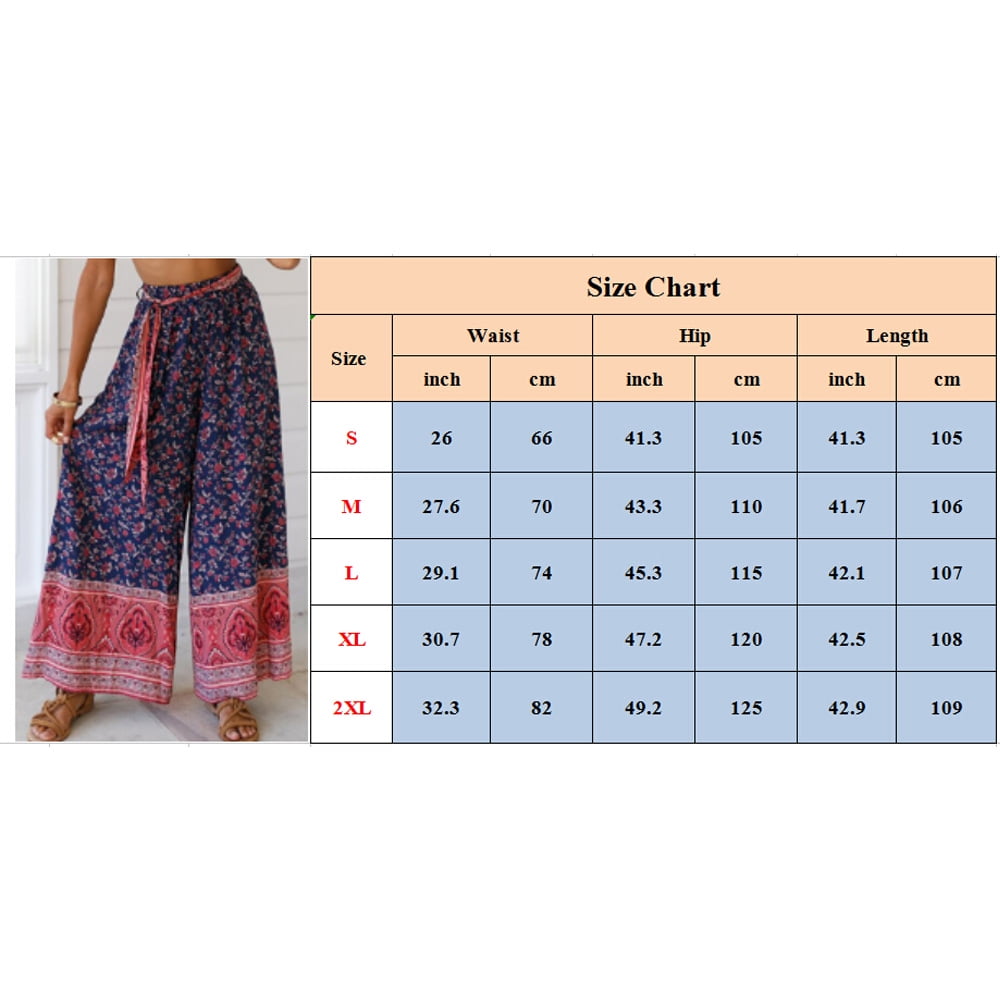 Baggy Gypsy Harem Pants Yoga Longs Womens Casual Floral Loose Trousers Plus Size