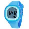 thumbnail image 3 of Reloj digital para mujer, material de silicona gelatinosa, marca SYNOKE, reloj impermeable, relojes deportivos multifunción con alarmas para mujer, 3 of 5