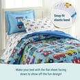 thumbnail image 3 of Wildkin Kids 100% Cotton Flannel Sheet Set for Boys and Girls - Twin (Trains, Planes & Trucks Blue), 3 of 8