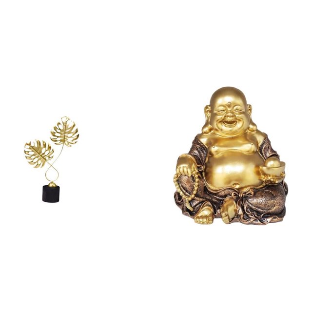 Figura de Buda, escultura coleccionable, adorno de mesa para escritorio o armario, ideal para interiores. Perfecto para inauguración de casa, aniversa