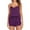 Purple, variant on Ahuyic Women Summer Clothing Set,Casual Summer Outfits,Women's Casual Solid Color Sleeveless V-Neck Top Set