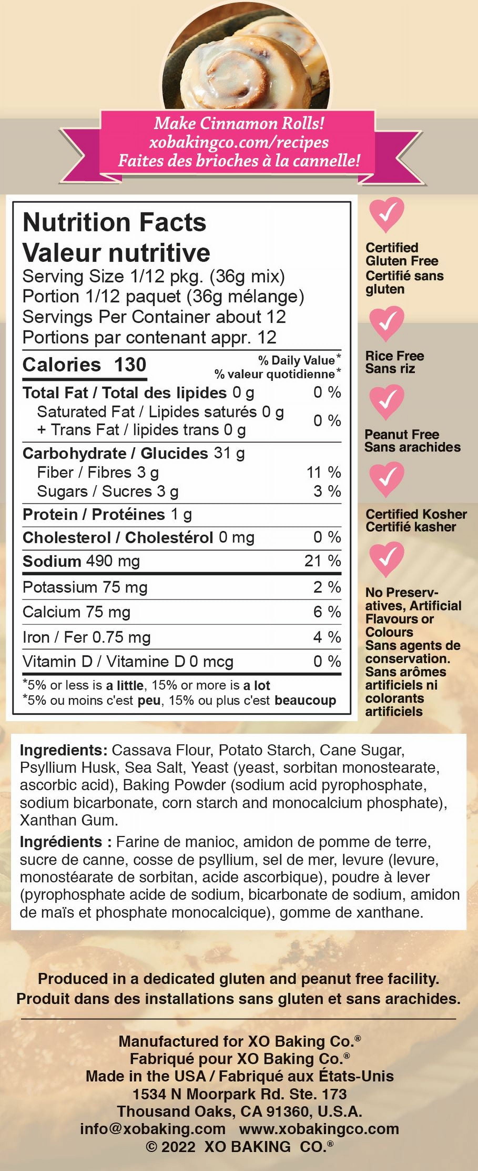 XO Baking Co. Verified Non-GMO & Gluten Free Pizza Crust Mix, 16 oz Box