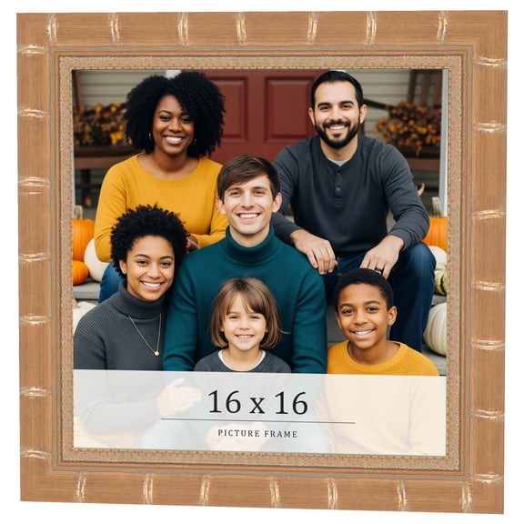 16x16 Frame Gold Real Wood Picture Frame Width 1.5 inches | Interior Frame Depth 0.5 inches |