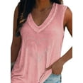 thumbnail image 3 of DYMADE Women Plus Size Solid Color Hot Drill Sleeveless V-neck Vest Top, 3 of 4