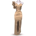 thumbnail image 2 of Vestido de graduación escote de corazón Beige Unitalla, 2 of 3