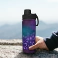 thumbnail image 7 of Gaeub Purple and Green Glitter Print Stainless Steel Water Bottle,18oz Sports Insulated Kettle for Women Men,Suitable as a Gift, 7 of 7