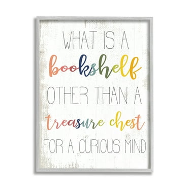 Stupell Industries Bookshelf Treasure Chest Rainbow Word Design, 16 x 20,Design by Daphne Polselli