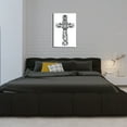 thumbnail image 3 of Startonight Canvas Wall Art Black and White Abstract My Cross, Dual View Surprise Artwork Modern Framed Ready to Hang Wall Art 100% Original Art Painting 23.62 X 35.43 inch, 3 of 9