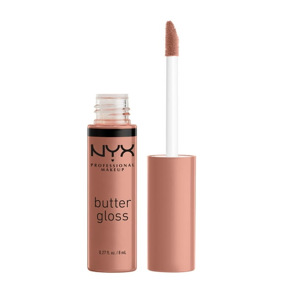 NYX Professional Makeup Butter Gloss, Non-Sticky Lip Gloss,14 Madeleine, 0.27 fl oz