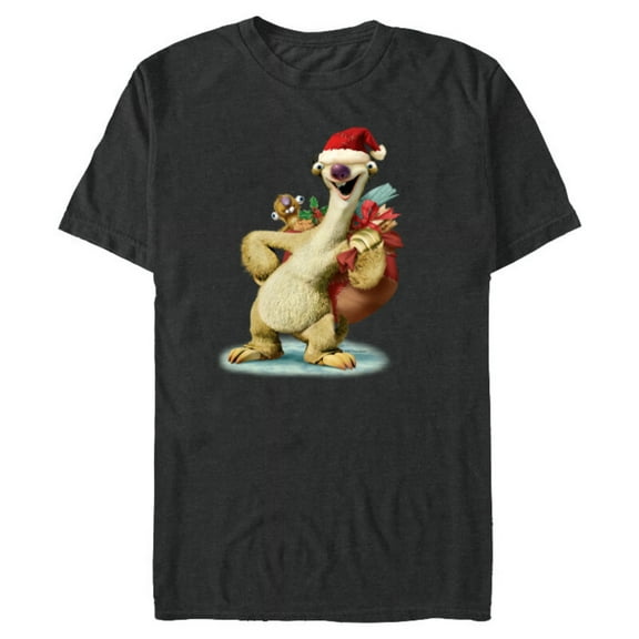 Ice Age Sid Prehistoric Santa for Christmas Holiday - Short Sleeve Blended T-Shirt for Adults - Customized-Dark Heather