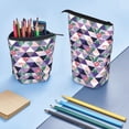 thumbnail image 5 of Lsque Plaid Flamingo Pattern Telescopic Pencil Bag Pen Holder Stationery Case, Stand-up Retractable Transformer Bag Organizer, 5 of 6