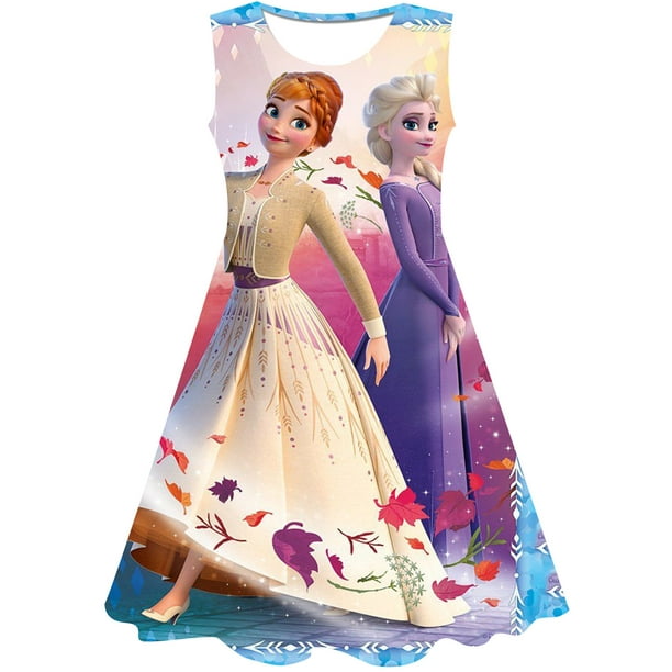 Disney reine des neiges filles robe Elsa 2 Cosplay Costume enfants