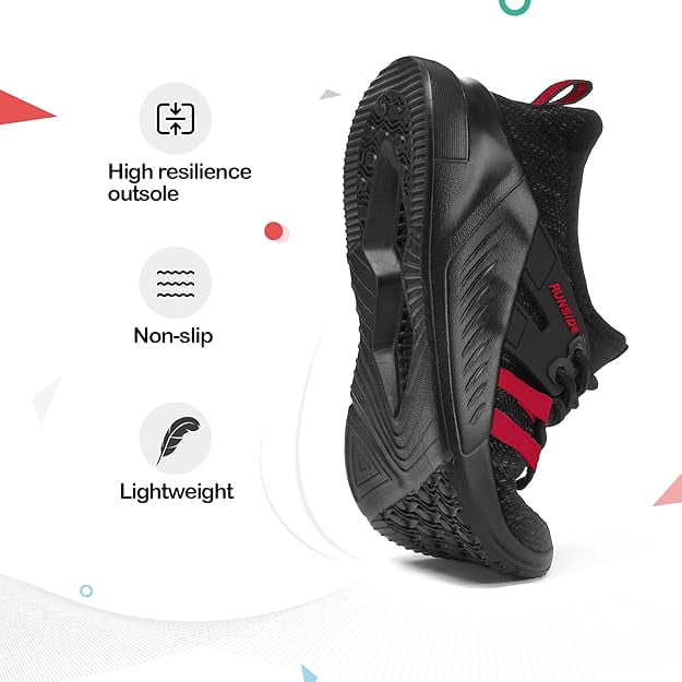 Kushyshoo Kids Sneakers Black Red Running Tennis Athletic Shoes for Girls Size 12 (Little Kid)