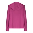 thumbnail image 5 of Vinsonshop Women's Fishing Sun Hoodie UPF 50+ Lightweight Long Sleeve Jacket Sun Protection Shirt Quick Dry Breathable Hot Pink L, 5 of 8