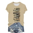 thumbnail image 5 of Yuwull Womens Tops Tops For Women Trendy Women'S New Short-Sleeved Round Neck Pullover Horse Casual Printed Top T-Shirt Cute Tops For Women On Clearance5L, 5 of 5