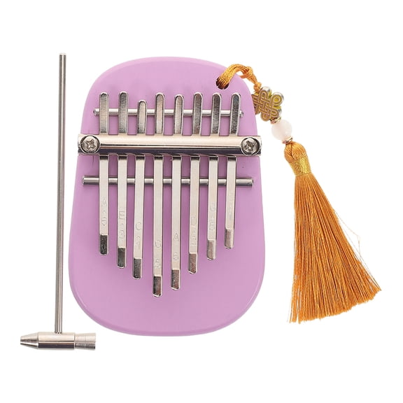 KAKOWELY 1Set Lavender 8 Key Thumb Piano Kalimba Wooden Finger Instrument for Travel and Outdoor