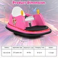 thumbnail image 2 of Gymax 12V Vehicle 360 Degree Spin Race Toy Kids Ride On Bumper Car w/ Remote Control Pink, 2 of 10