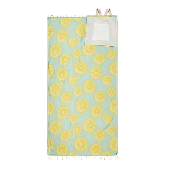 Gumesh Turkish Beach Towel - Beach Towels 35"x71" Beach Towel Oversized Sand Free Turkish Towel Quick Dry Bath Towels Yellow