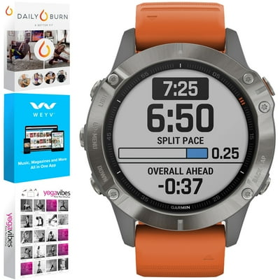 Garmin Fenix 6 Sapphire Multisport GPS Smartwatch Titanium W