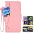 thumbnail image 1 of Compatible avec Google Pixel 4A 5G Étui Portefeuille en Cuir à Rabat Porte-Cartes Support Accessoires pour Cellulaire Porte-Monnaie Fente pour Pièce d'Identité de Crédit Étuis de Téléphone pour Pixel1 Femmes Hommes Rose, 1 of 5
