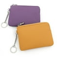 thumbnail image 2 of Zipper Small Coin Money Wallet Card Case Key Case Fashion Ladies Coin Purse Classic Lychee Pattern PU Leather Clutch Thin Simple Bag, 2 of 4