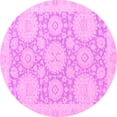 thumbnail image 1 of Ahgly Company Indoor Round Oriental Pink Traditional Area Rugs, 6' Round, 1 of 4