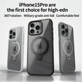 thumbnail image 6 of ShellTech for iPhone 15 Pro  Magnetic Ring Stand Case [Military Drop Protection] [Compatible with MagSafe] Matte Translucent Slim iPhone 15 Pro Case 6.1",Clear, 6 of 22