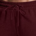thumbnail image 5 of Men's Midweight Fleece Jogger Sweatpants, Open Bottom Elastic Drawstring Waist with Pockets for Lounge - Sweatpants for Men Wine XL, 5 of 7