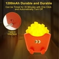 thumbnail image 5 of Night Light, Fries Silicone Squishy Night Lamp with Timer, Bedside Touch Lamp with 3 Level Brightness, Table Decor Nightlight Fun Gifts for Kids, Breastfeeding, Red, 5 of 7