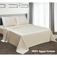 thumbnail image 6 of Shunjie.Home Bed Sheets Set 4 Pieces, 600 TC 100% Egyptian Cotton Bed Sheets, Breathable, Soft & Silky Sateen Weave Fits Mattress 8" Up to 18" Deep Pocket (Ivory, King), 6 of 8