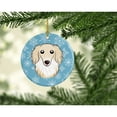 thumbnail image 2 of Snowflake Longhair Creme Dachshund Ceramic Ornament, 2 of 3