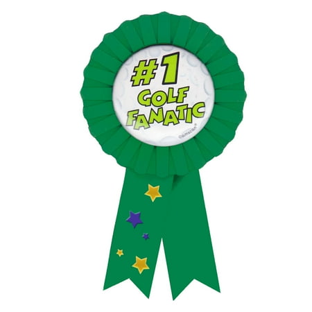 Optical Crystal Golf Award - #1 Golf Fanatic Award Ribbon (1ct)
