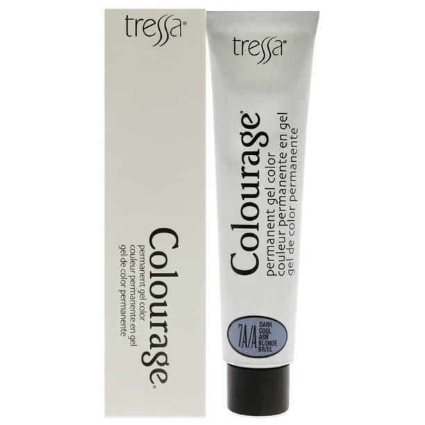 Tinte permanente en gel Colourage - Rubio ceniza oscuro frío 7AA de Tressa para unisex - Tinte para cabello de 2 oz Tressa Color de pelo 2 oz