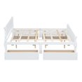 thumbnail image 2 of Queen Size Wood Platform Bed with 4 Drawers and Streamlined Headboard & Footboard, White My Lux Decor Round, 2 of 6