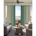 thumbnail image 6 of Sage Green Yellow Ombre Blackout Curtains for Bedroom Living Room Darkening Curtains 63 Inches Long Farmhouse Modern Gradient Art Window Curtain 2 Panels Set Window Treatment Grommet Drapes 52"x63", 6 of 9