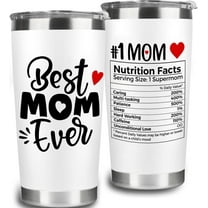 Mother''s Day Gifts for Mom from Daughter, Son, Kids - Best Mom Ever Coffee Tumbler - Mom Birthday Gifts Present Ideas for Mama, Grandma, Mother in Law, Bonus Mom, New Mom Gifts for Women - 20Oz Cup