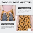 thumbnail image 6 of Orange Witch Hat Halloween Apron-Garden Aprons for Women with Pockets-Cotton Linen Waterproof Kitchen Cooking Gardening Aprons Adjustable for Kitchen,Cooking,BBQ and Salon 32"x27", 6 of 7