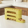 thumbnail image 3 of Rack Storage Solution for Kitchen - Large Capacity Food Grade Refrigerator Egg Holder with Auto Roll Design Side Door Fit Stackable Egg Organizer for Fridge, 3 of 7