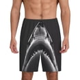 thumbnail image 1 of Fotbe Black And White Shark Pantalones Cortos de Pijama para Hombre, Ropa de Dormir, Pantalones de Pijama Cortos para Hombre-XX-Large, 1 of 6