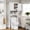 White, variant on Over the Toilet Storage Cabinet - White Bathroom Shelf Organizer with Adjustable Shelf, Anti-Tip Device, Space-Saving Freestanding Design